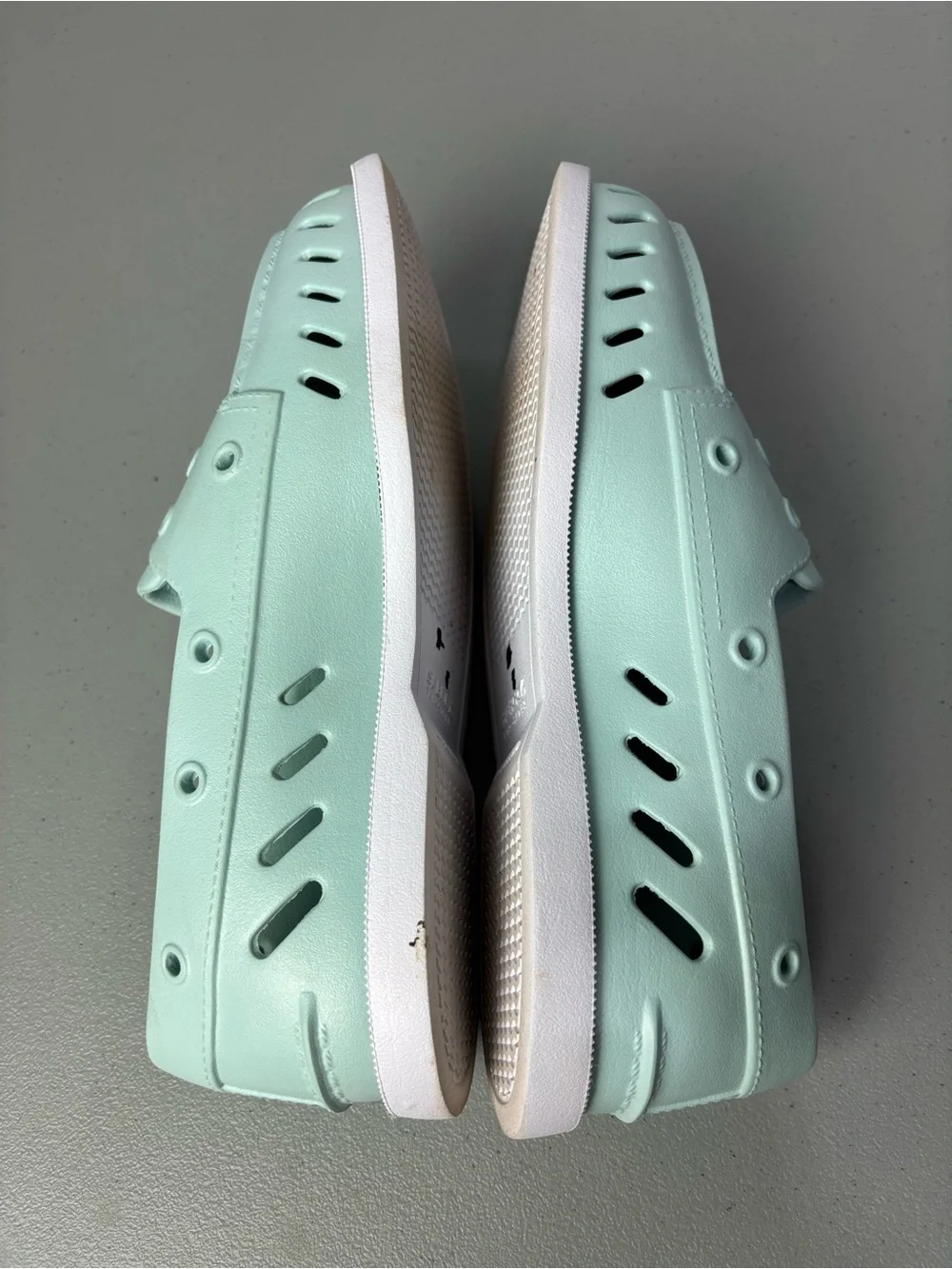 Sperry Original Float Boat Shoes Seafoam Green/Blue Men's 7 Rubber Slip On